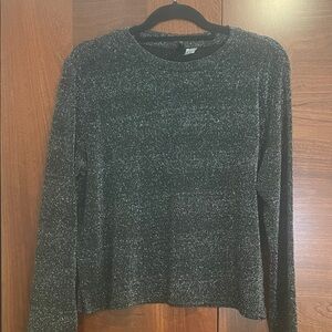 Divided Black and Silver Crew Neck Sweater